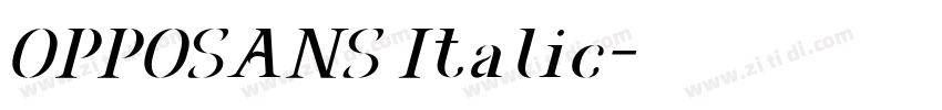 OPPOSANS Italic字体转换